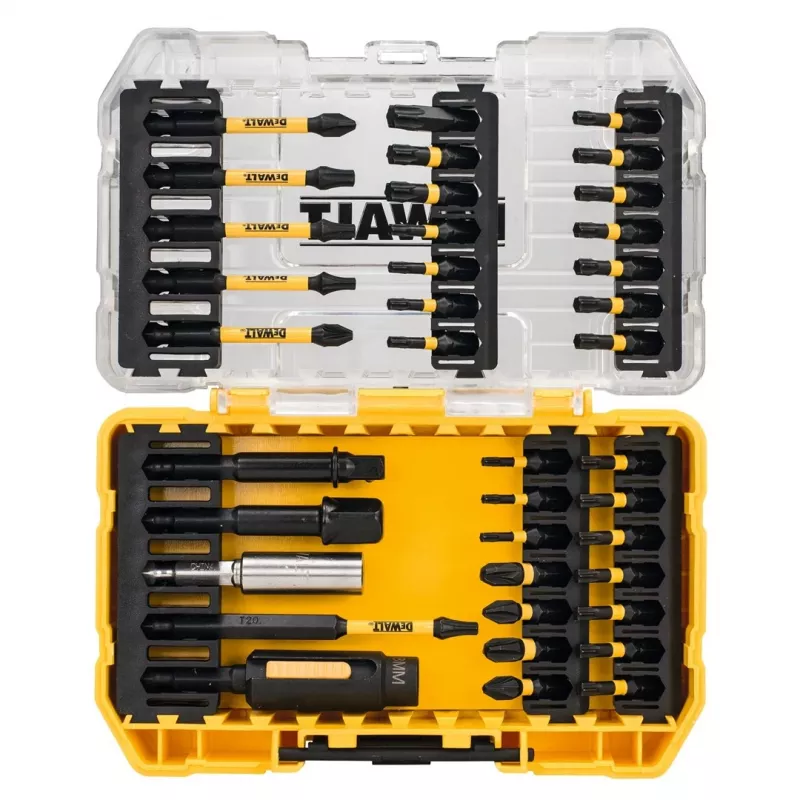 Set de 38 puntas de destornillador DEWALT DT70733T-QZ con portapuntas magnético