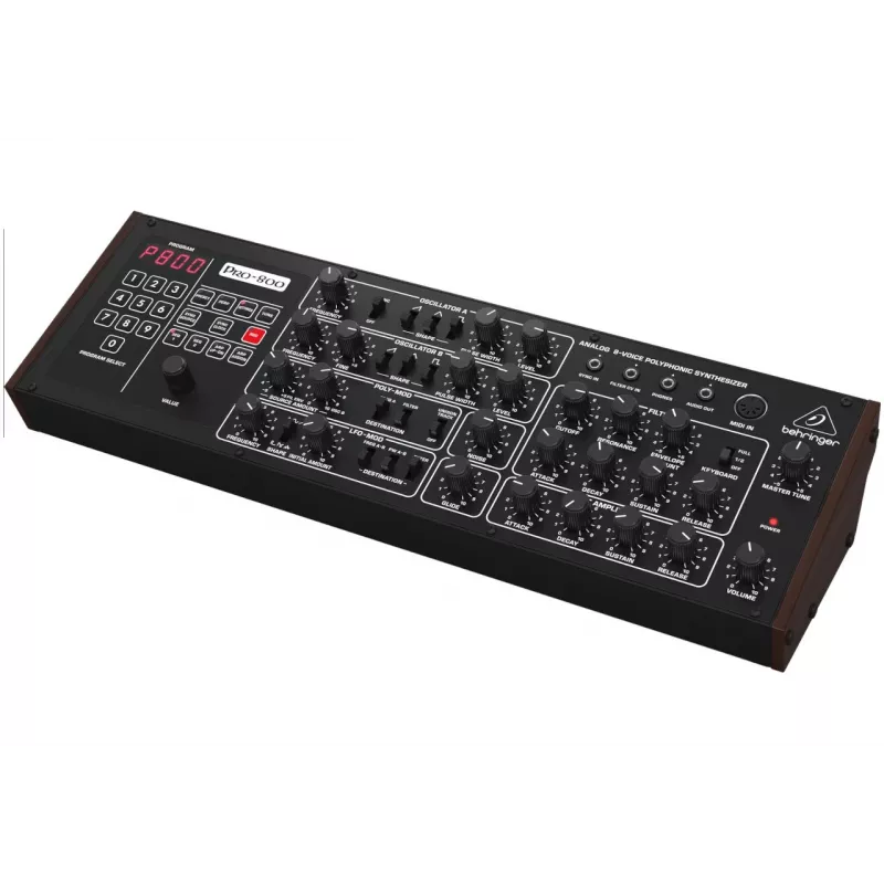 Sintetizador analógico Behringer PRO-800 – módulo de sobremesa de 8 voces con 16 VCO, arpegiador y Poly Chain