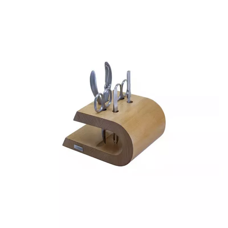 Set de 5 herramientas de manicura ARTELEGNO - acero inoxidable, estuche de piel sintética negra