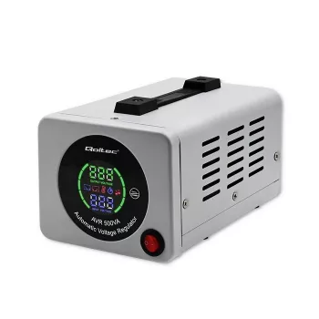 Qoltec 50722 estabilizador de tensión automático AVR 500VA 300W