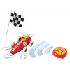 Coche de carreras RC BRIO con mando a distancia, rojo/blanco