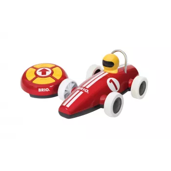 Coche de carreras RC BRIO con mando a distancia, rojo/blanco