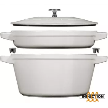 Cocotte redonda de hierro fundido Staub La Cocotte fuente 24 cm 3,8 L negra