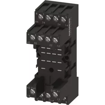 Siemens LZS PT78740 zócalo de relé 4 polos conexión por tornillo negro