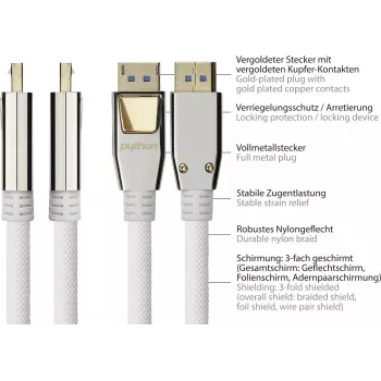 GOOD CONNECTIONS PREMIUM cable DisplayPort 2.0, 54 Gbit/s, UHBR 13.5, 4K @240Hz / 8K @60Hz, conector totalmente metálico, cobre, 3m