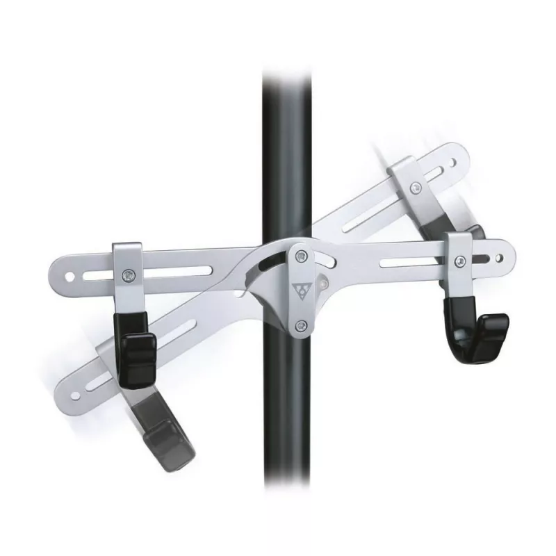 Topeak Dual-Touch soporte de bicicleta de suelo a techo para 2 bicicletas, negro/plata