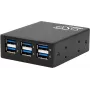 Exsys hub USB 3.2 Gen 1 con protección ESD de 15kV, montaje en carril DIN, 6 puertos (EX-11246HMS)