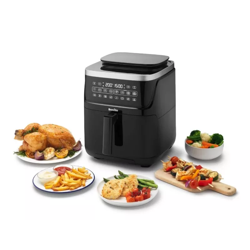Breville VDF133X freidora de aire sin aceite, 7L, 1700W, negro/plata