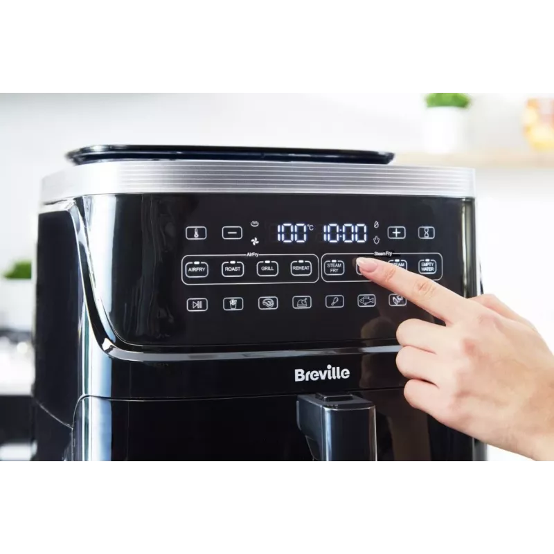 Breville VDF133X freidora de aire sin aceite, 7L, 1700W, negro/plata