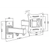 BLOW 76-855# soporte de pared para TV de 10-27 pulgadas, máx. 20 kg, negro