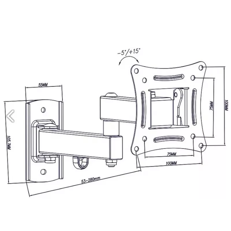 BLOW 76-855# soporte de pared para TV de 10-27 pulgadas, máx. 20 kg, negro