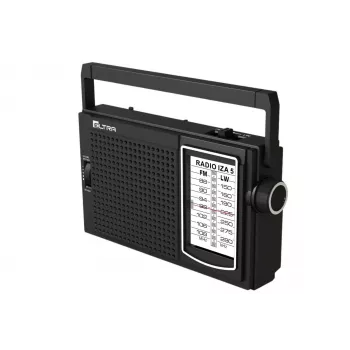 ELTRA Radio IZA-5 negro radio FM portátil con bandas AM LW, entrada AUX, funcionamiento con pilas/red