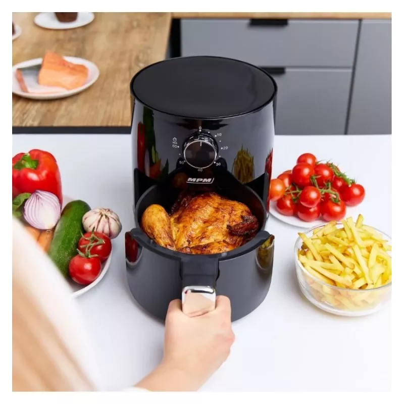 MPM MFR-12 Freidora de aire 1500W 3,2L Negro
