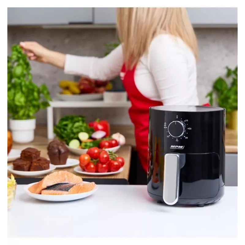 MPM MFR-12 Freidora de aire 1500W 3,2L Negro