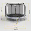 REBEL Active Trampolín PRO 8ft/244cm con red de seguridad y escalera