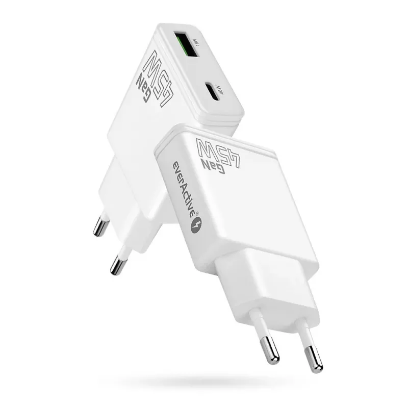 EVERACTIVE Cargador de pared GaN QC3.0 45W USB-C SC-460Q Blanco