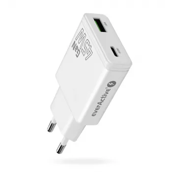 EVERACTIVE Cargador de pared GaN QC3.0 45W USB-C SC-460Q Blanco