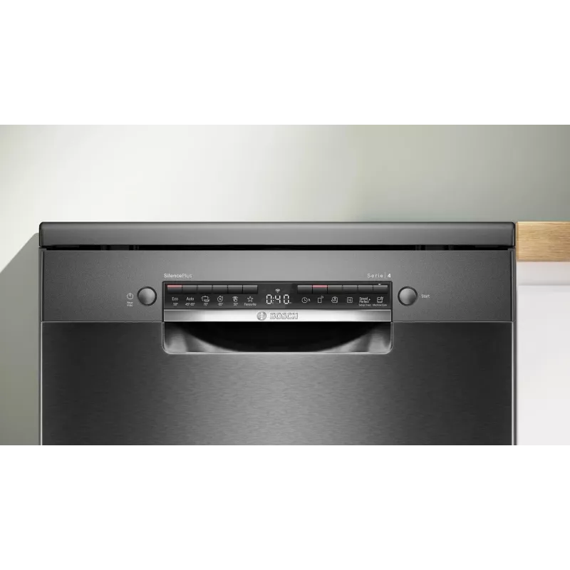 Bosch SMS4ENC06E Lavavajillas independiente, 13 cubiertos, 44 dB, Silver Inox