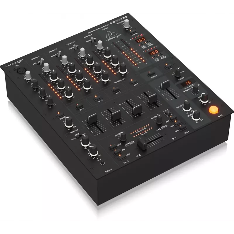 Behringer DJX900USB Mezclador DJ profesional de 5 canales con crossfader VCA sin contacto INFINIUM, efectos digitales avanzados e interfaz USB/audio