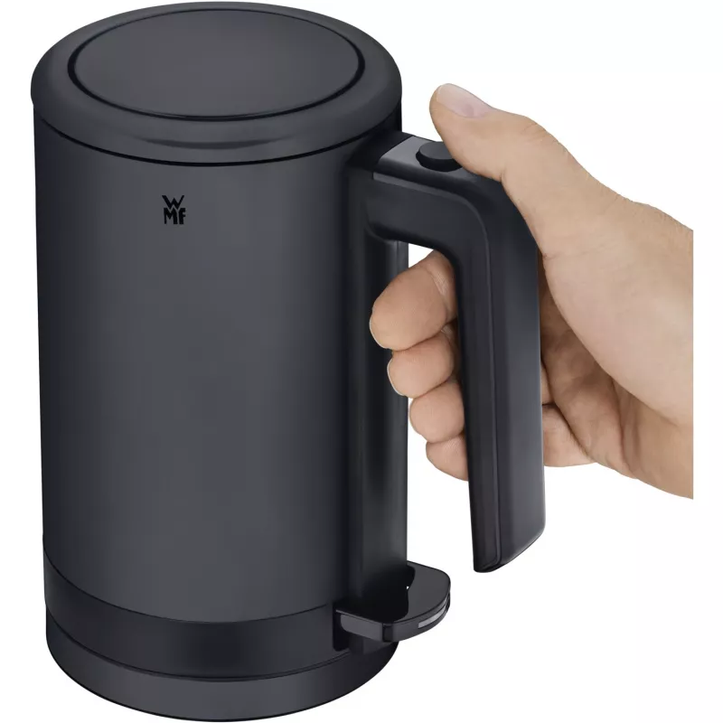 WMF KÜCHENminis hervidor de agua 0,8 L, 1800 W, acero inoxidable, negro