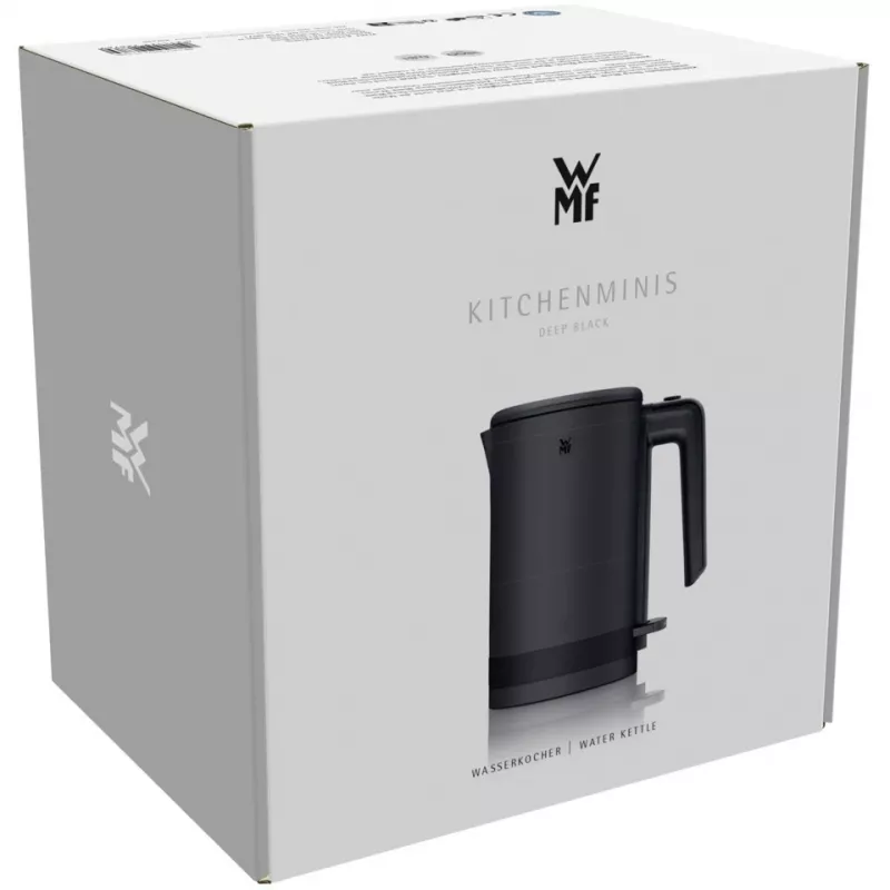 WMF KÜCHENminis hervidor de agua 0,8 L, 1800 W, acero inoxidable, negro