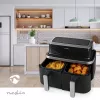 Nedis KAAF320BK freidora de aire de doble cesta, 4,2 l, 80-200 °C, temporizador de 60 min, negra