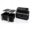 Nedis KAAF320BK freidora de aire de doble cesta, 4,2 l, 80-200 °C, temporizador de 60 min, negra