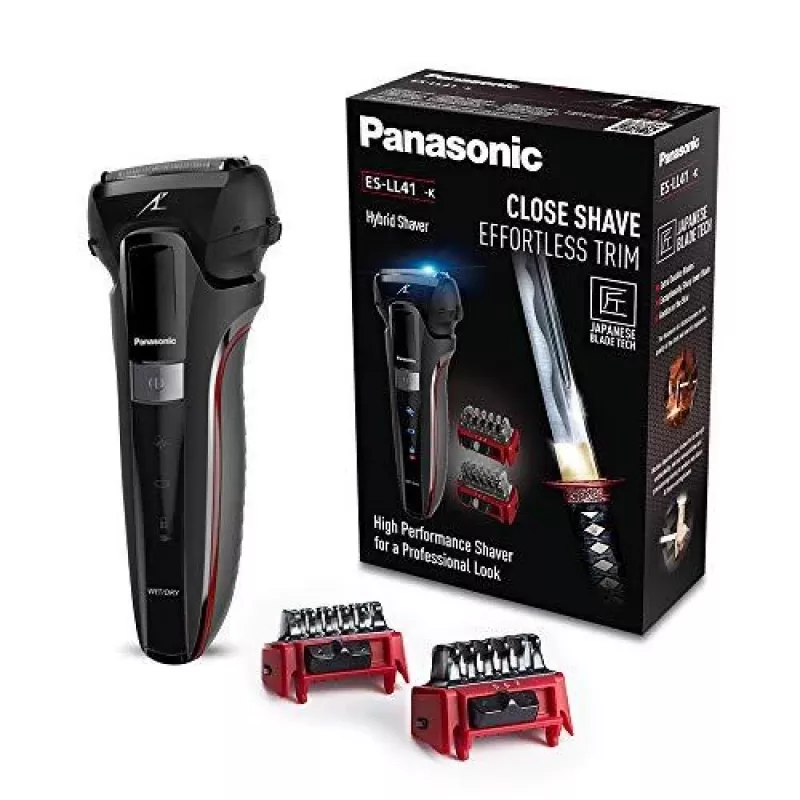 Panasonic ES-LL41-K503 Afeitadora húmedo-seco, 3 cuchillas de lámina, litio-ion, 50 minutos de autonomía, negra