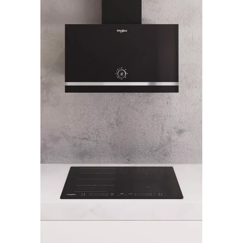 Whirlpool WHVA 62F LM K Campana de pared, 59,8 cm, 485 m³/h, mecánica, LED, negra
