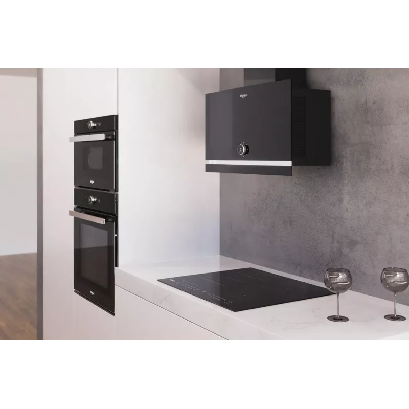 Whirlpool WHVA 62F LM K Campana de pared, 59,8 cm, 485 m³/h, mecánica, LED, negra