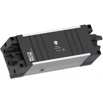 Bachmann STEP ALU Regleta de enchufes con protección contra sobretensiones, 3x Schuko, GST18
