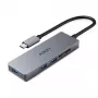 AUKEY CB-C63 hub USB-C ultra slim 4 en 1 aluminio gris espacial