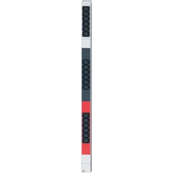 Bachmann IT PDU Basic unidad de distribución de alimentación para rack 1U - 400V trifásica - 24x C13 + 6x tomas Schuko - 16A - cable de 3m - aluminio (800.2339)