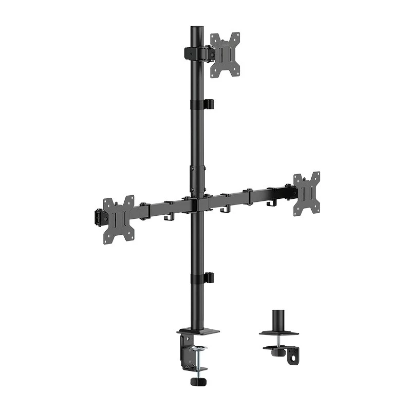 LOGILINK soporte para triple monitor para pantallas de 17-27 inch, 10 kg por brazo, negro