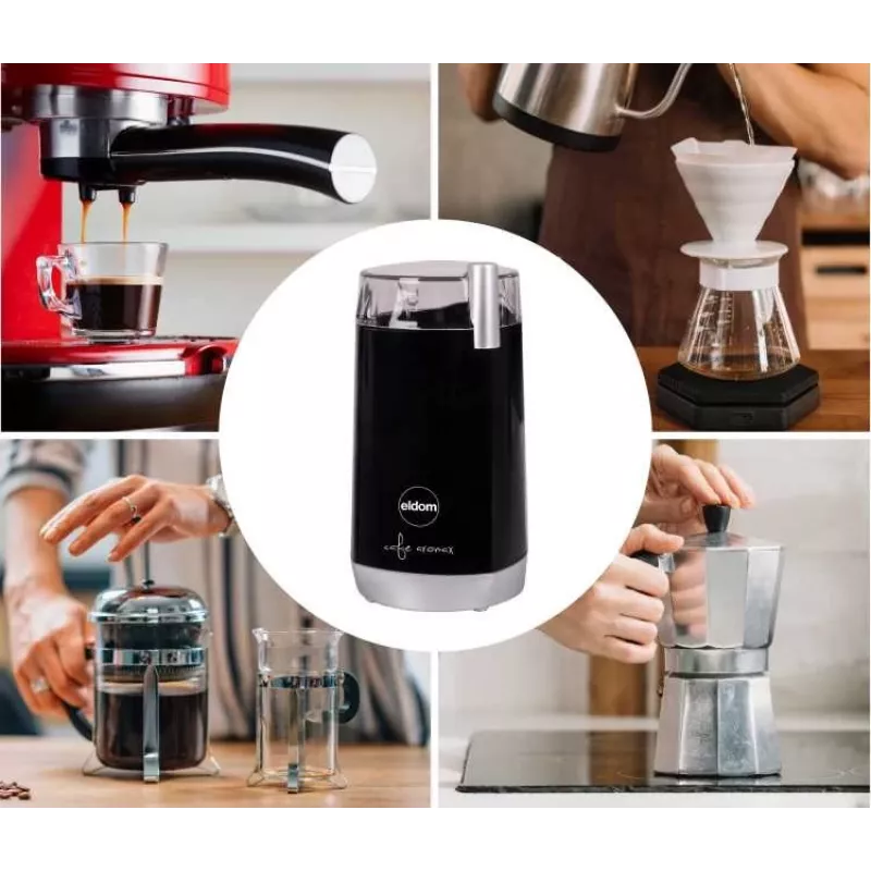 ELDOM MK40 molinillo de café negro 150W molinillo de cuchillas