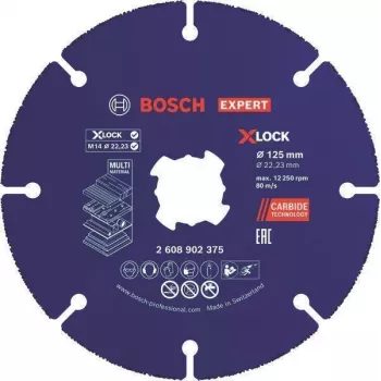Bosch EXPERT Multi Material 2608902375 Disco de corte de carburo 125x1.6x22.23mm, 1 ud.