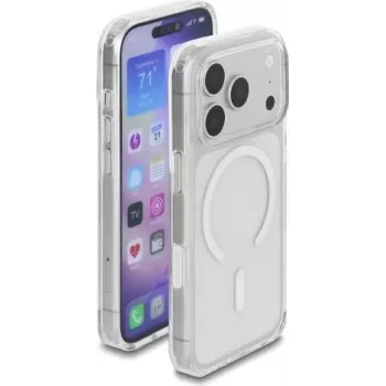 Delock Funda protectora para iPhone 17 Pro compatible con MagSafe Transparente-Blanco (81643)