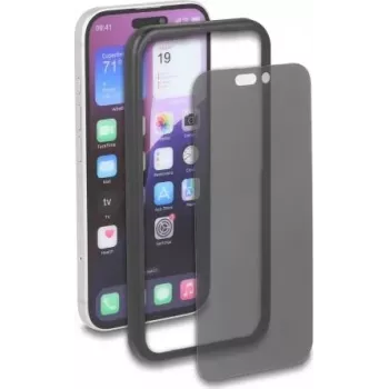 Delock Protector de pantalla con privacidad para iPhone 16, cristal templado, Anti-Spy 2 direcciones, con ayuda de montaje (81654)