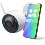 EZVIZ H3 3K 5MP Cámara IP tipo bala para exterior con visión nocturna, Wi-Fi, Blanco