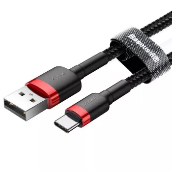 Baseus Cafule Cable USB-A a USB-C 0,5m 3A Rojo/Negro