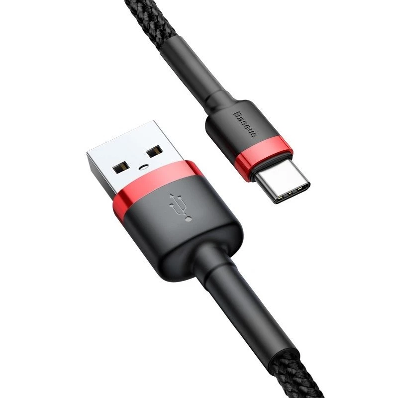 Baseus Cafule Cable USB-A a USB-C 0,5m 3A Rojo/Negro