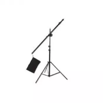 Walimex Trípode con brazo y contrapeso, 120-220 cm, carga 5 kg, Negro