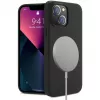 NEVOX StyleShell Shock Funda para iPhone 16, Negra, compatible con MagSafe