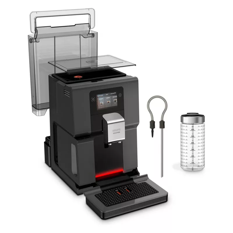 KRUPS Intuition Preference EA872B10 Cafetera superautomática con preparador de capuchino, 15 bar, Negra