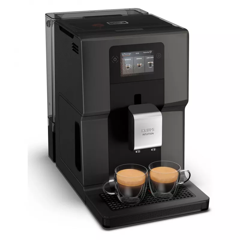 KRUPS Intuition Preference EA872B10 Cafetera superautomática con preparador de capuchino, 15 bar, Negra