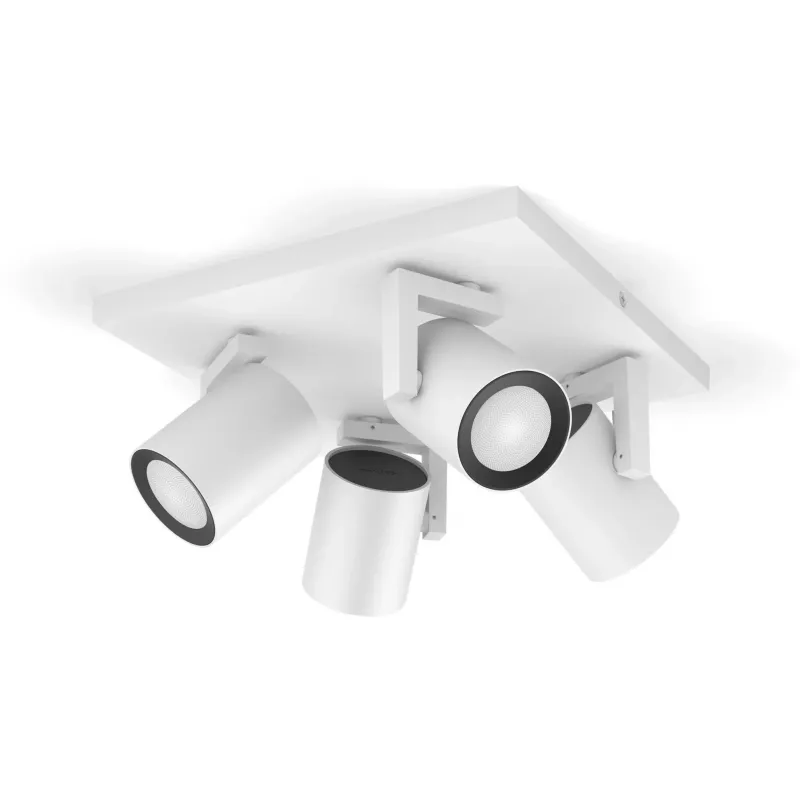 Philips Hue White and Color Ambiance Argenta Foco de techo 4 luces White 4x4.2W