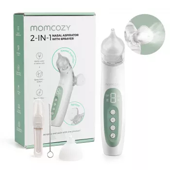 Momcozy BN007 BreezyClear Aspirador nasal eléctrico 2 en 1 con spray salino y succión