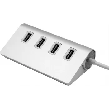 Exsys Hub USB 3.2 Gen 1 de 4 puertos con cable de 30cm - negro
