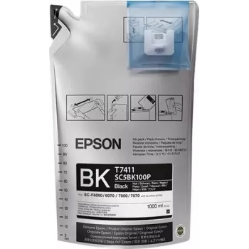 EPSON UltraChrome DS Negro T741100 pack de tinta (1L x 6) - Tinta de sublimación original