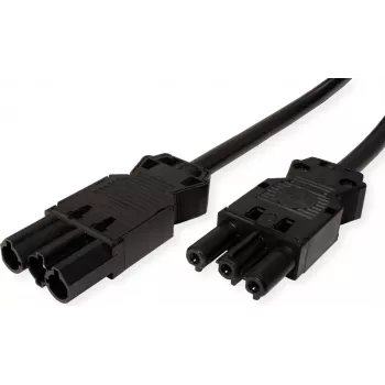 BACHMANN cable espiral H05VV-F 3G1,5mm² negro 4,0m con mecanismo de bloqueo ISV (BM0010696)